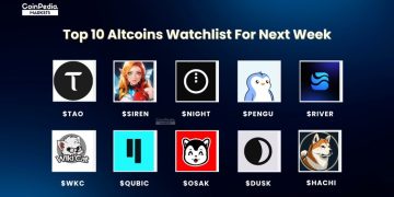 CP Markets Top 10 Crypto Altcoins Watchlist For Next Week With Price Target.
